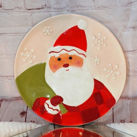 Santa‎ Claus Holiday  ServingvPlate 11x11 - Picture 1 of 5